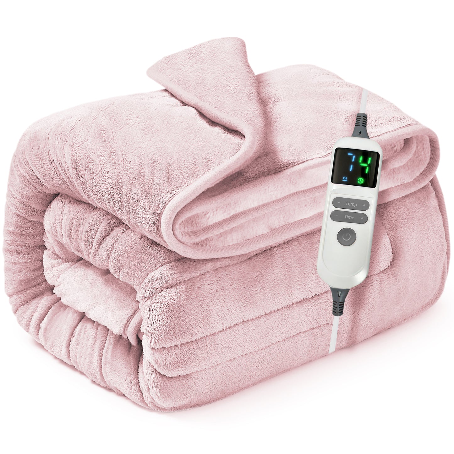 Electric Heated Throw Blanket Digital Controller Timer, 9 Heat Setting, Auto Shutoff 120W