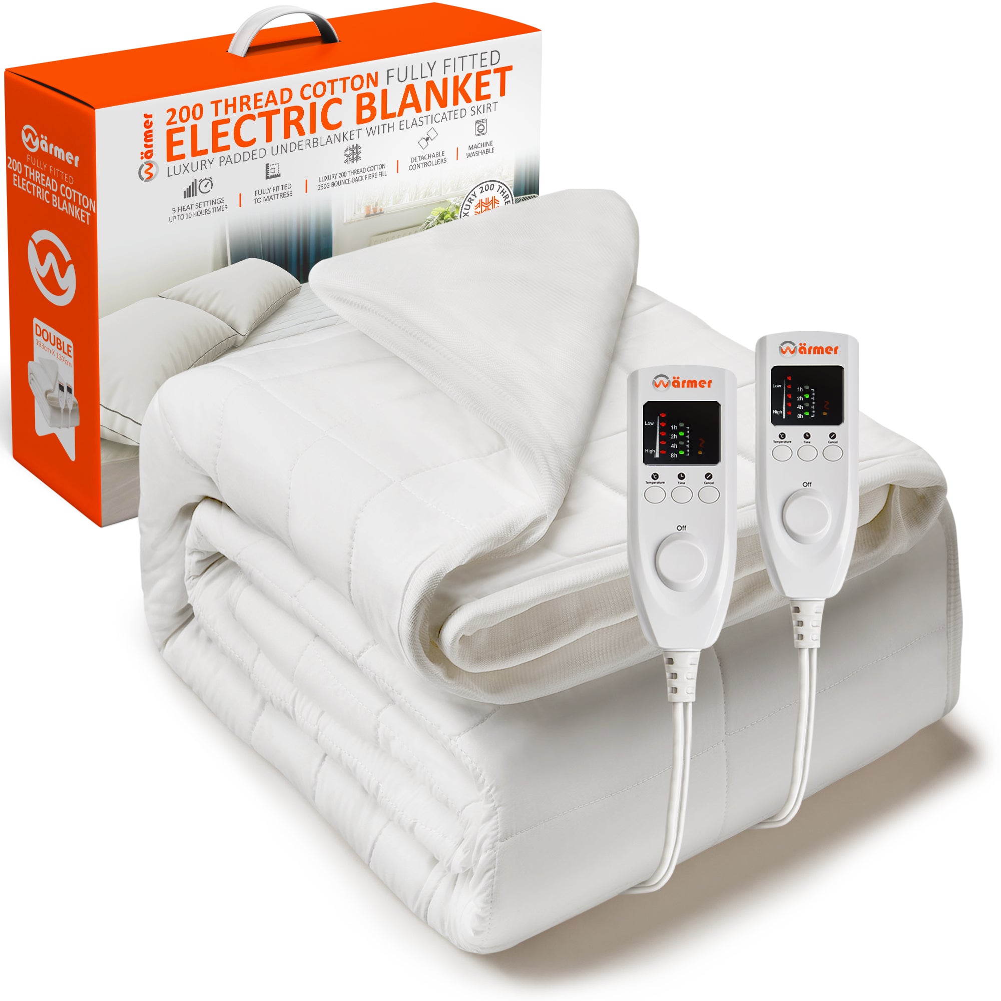 Electric Blanket Heated Washable Timer Under Luxury Single Double Usual 