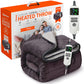 Electric Heated Throw Blanket Digital Controller Timer, 9 Heat Setting, Auto Shutoff 120W