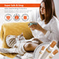 Electric Heated Throw Blanket Digital Controller Timer, 9 Heat Setting, Auto Shutoff 120W