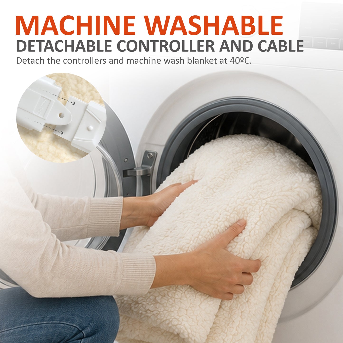 WÄRMER Luxury Fleece Electric Blanket Fully Fitted Heated Mattress Cover, Dual Controller, Machine Washable