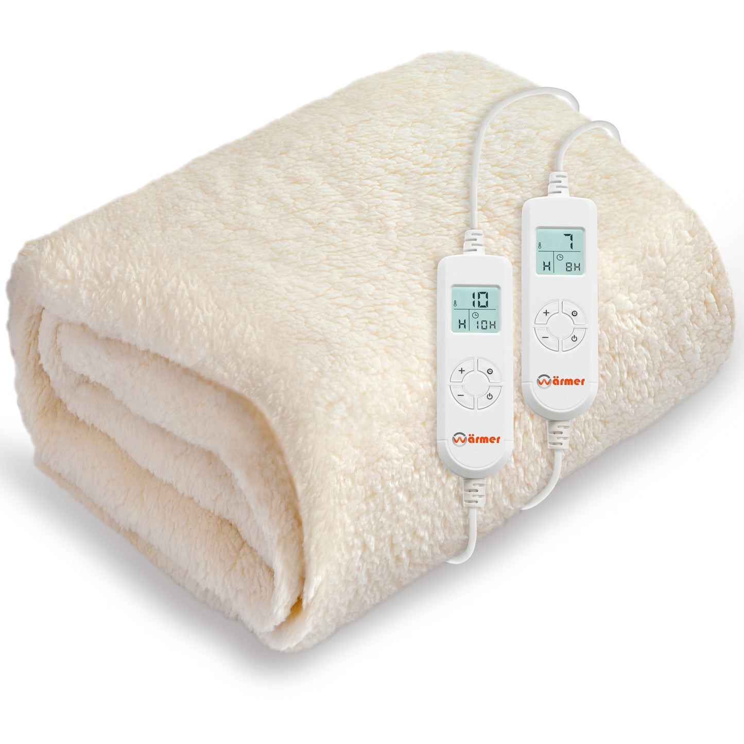 WÄRMER Luxury Fleece Electric Blanket Fully Fitted Heated Mattress Cover, Dual Controller, Machine Washable