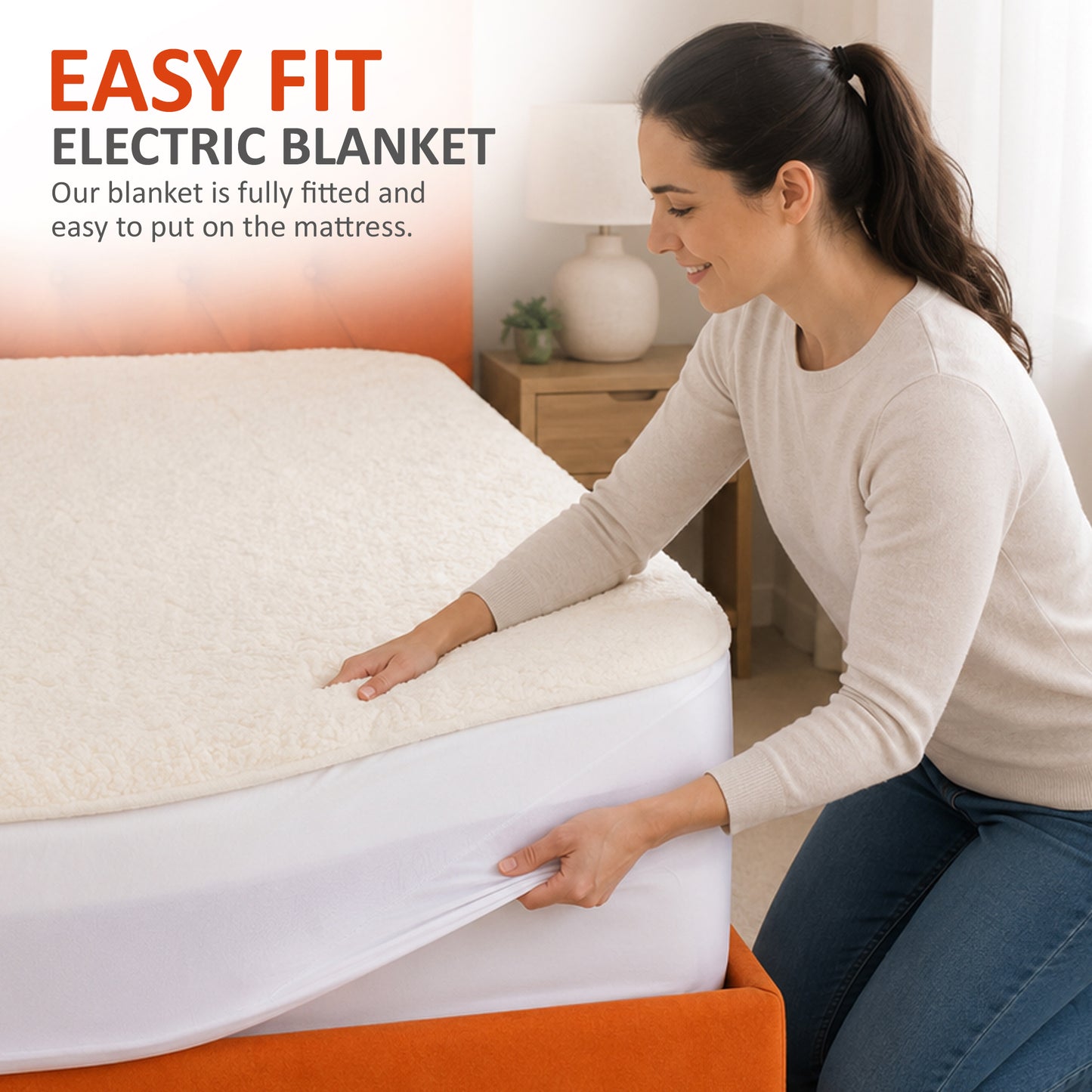 WÄRMER Luxury Fleece Electric Blanket Fully Fitted Heated Mattress Cover, Dual Controller, Machine Washable