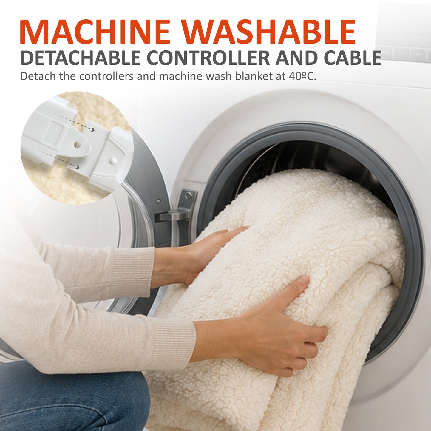 WÄRMER Luxury Fleece Electric Blanket Fully Fitted Heated Mattress Cover, Dual Controller, Machine Washable