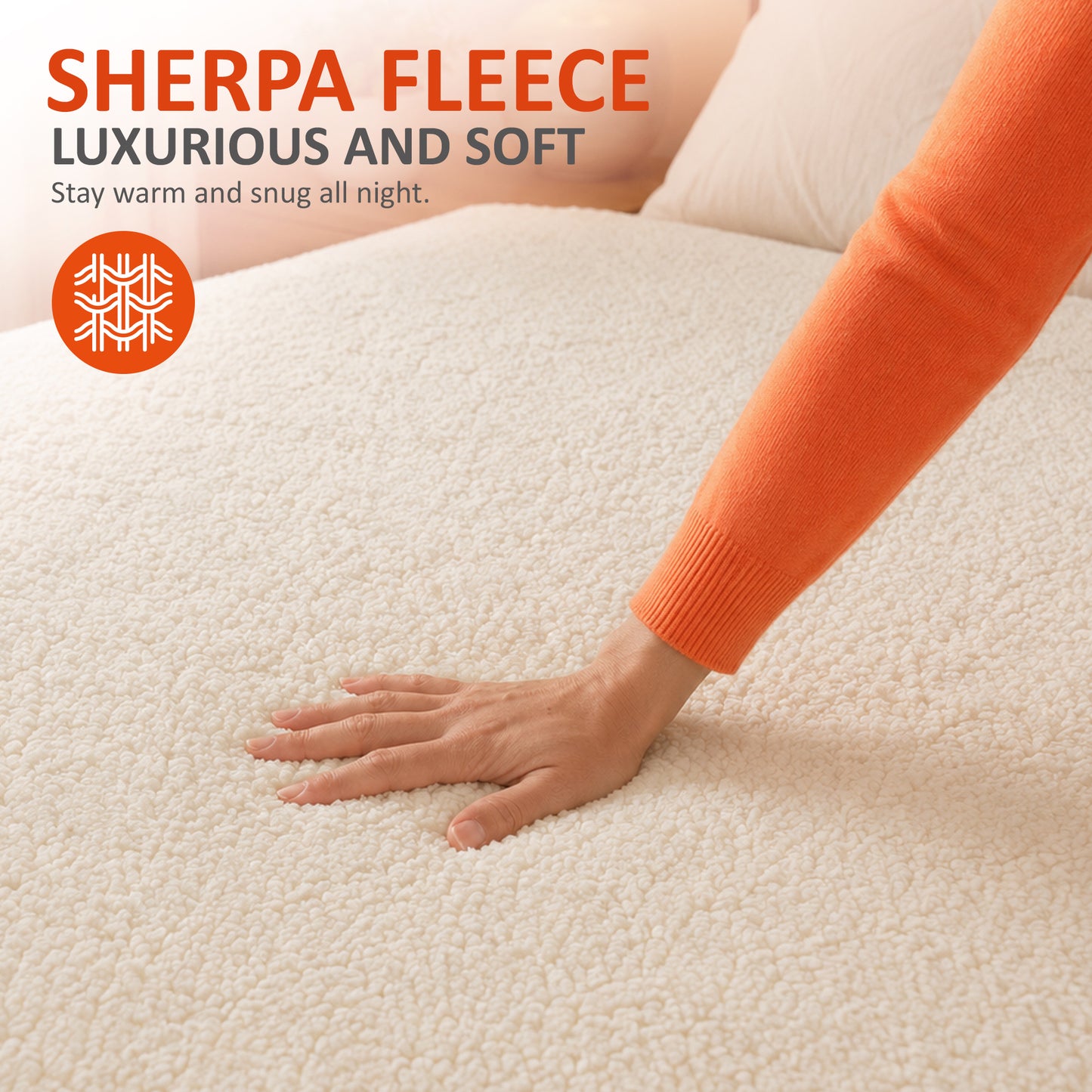 WÄRMER Luxury Fleece Electric Blanket Fully Fitted Heated Mattress Cover, Dual Controller, Machine Washable