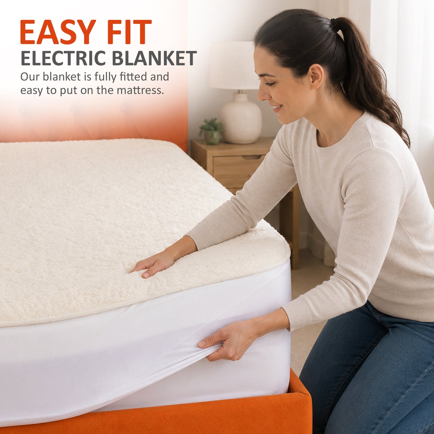WÄRMER Luxury Fleece Electric Blanket Fully Fitted Heated Mattress Cover, Dual Controller, Machine Washable