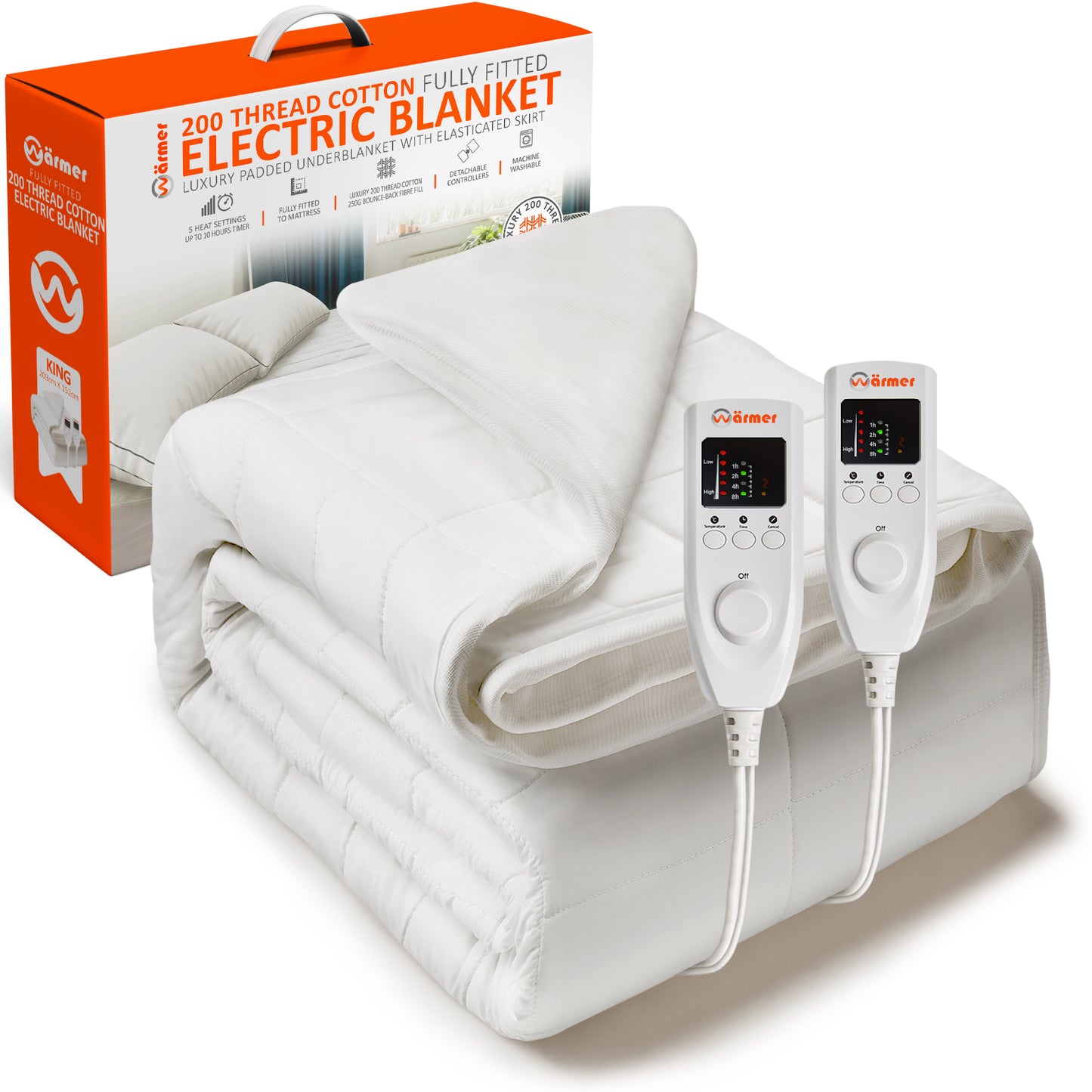 Wärmer 200 Thread Cotton Fully Fitted Electric Blanket