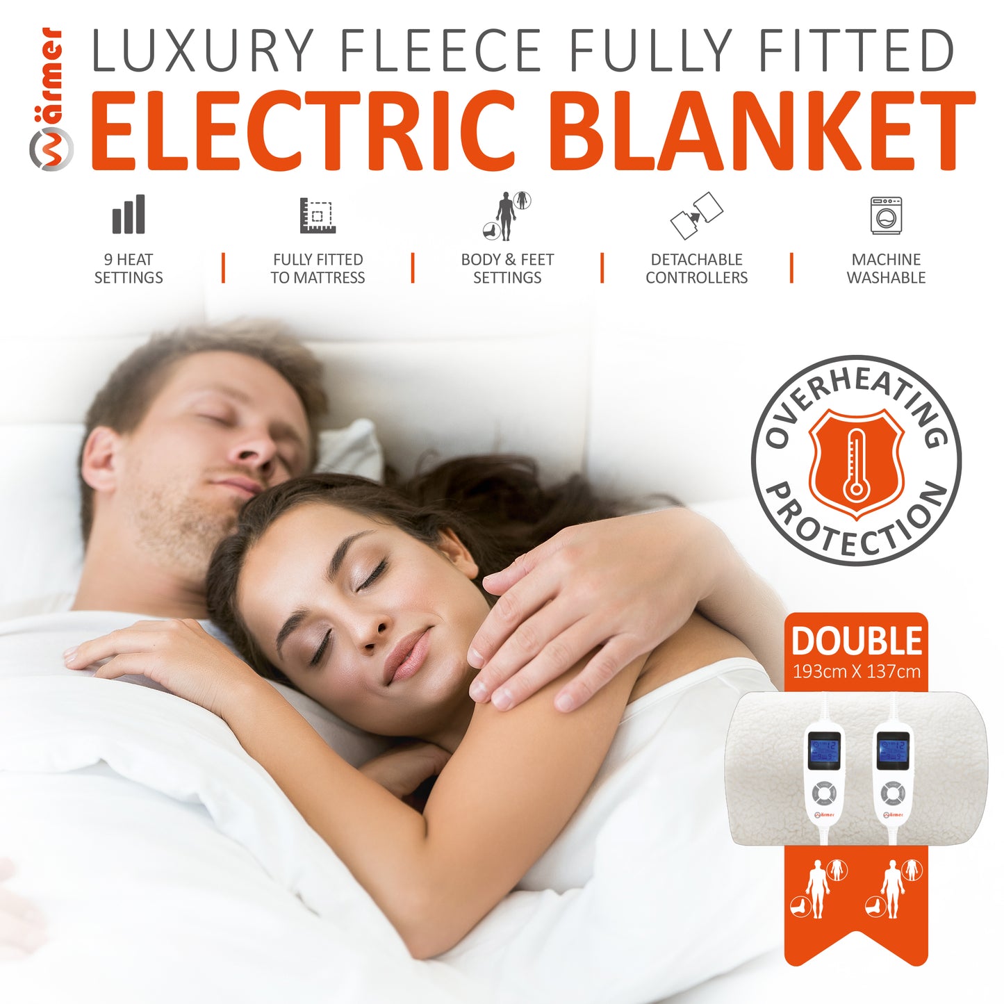 Wärmer Luxury Fleece Fully Fitted Electric Blanket